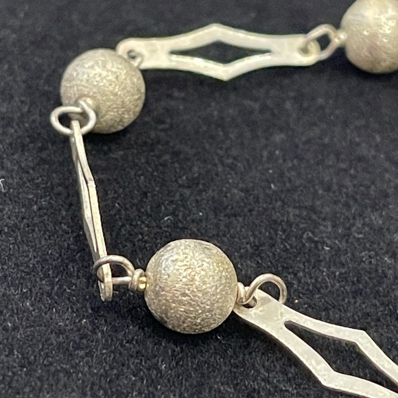 Elegant Unusual 925 Sterling Silver Italian Bracelet Made in Italy Vintage 70’s - Picture 5 of 15